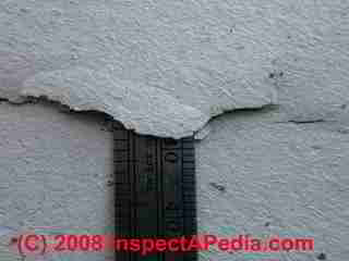 Photograph of paint failure details